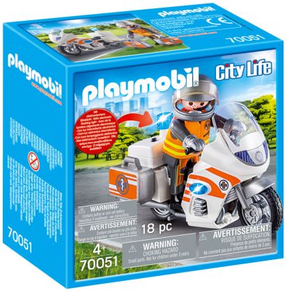 PLAYMOBIL City Life 70051 Urgentiste et moto