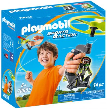 PLAYMOBIL Sports & Action 70055 Top Agent avec hélice volante