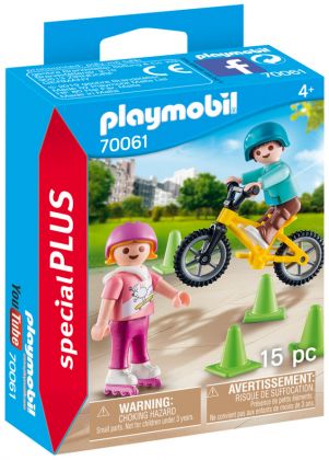 PLAYMOBIL Special Plus 70061 Enfants avec vélo et rollers