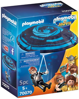 PLAYMOBIL Le Film 70070 Rex Dasher avec parachute