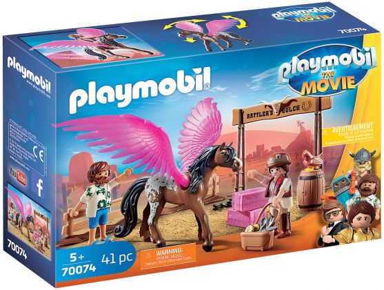 PLAYMOBIL Le Film 70074 Marla et Del avec cheval ailé