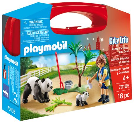 PLAYMOBIL City Life 70105 Valisette soigneur et pandas