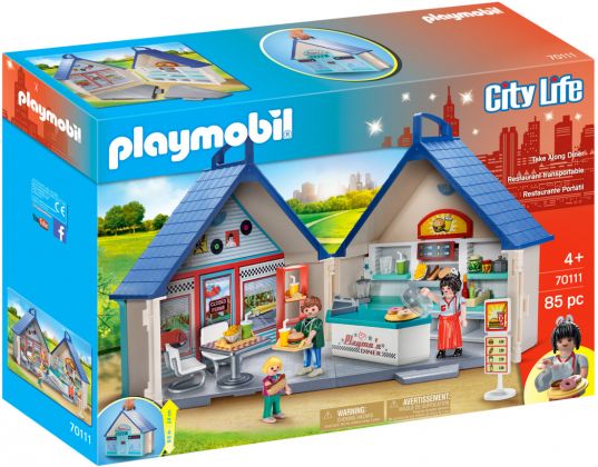 PLAYMOBIL City Life 70111 Restaurant transportable