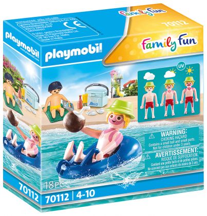 PLAYMOBIL Family Fun 70112 Vacancier avec coups de soleil et bouée