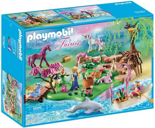 PLAYMOBIL Fairies 70167 Ile avec fée et animaux enchantés