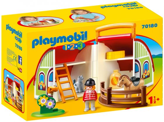 PLAYMOBIL 123 70180 Centre équestre transportable