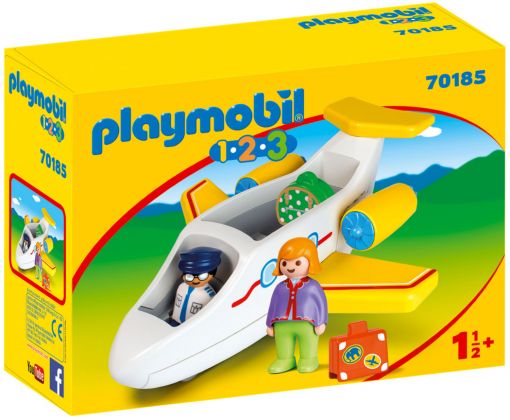 PLAYMOBIL 123 70185 Avion avec pilote et vacancière