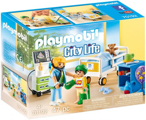 PLAYMOBIL City Life 70192 Chambre d'hôpital pour enfant