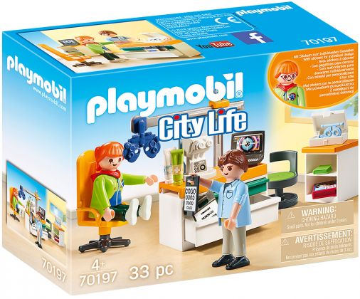 PLAYMOBIL City Life 70197 Cabinet d'ophtalmologie