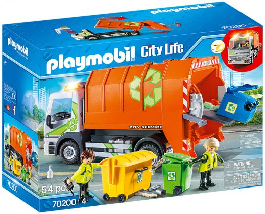PLAYMOBIL City Life 70200 Camion de recyclage des ordures