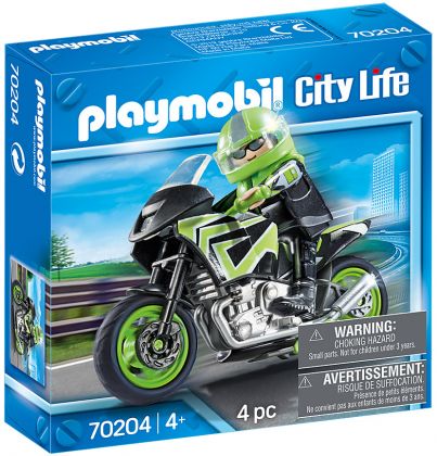 PLAYMOBIL City Life 70204 Pilote et moto