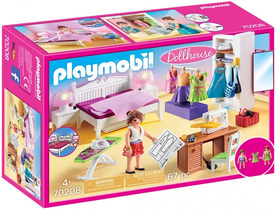 PLAYMOBIL Dollhouse 70208 Chambre avec espace couture