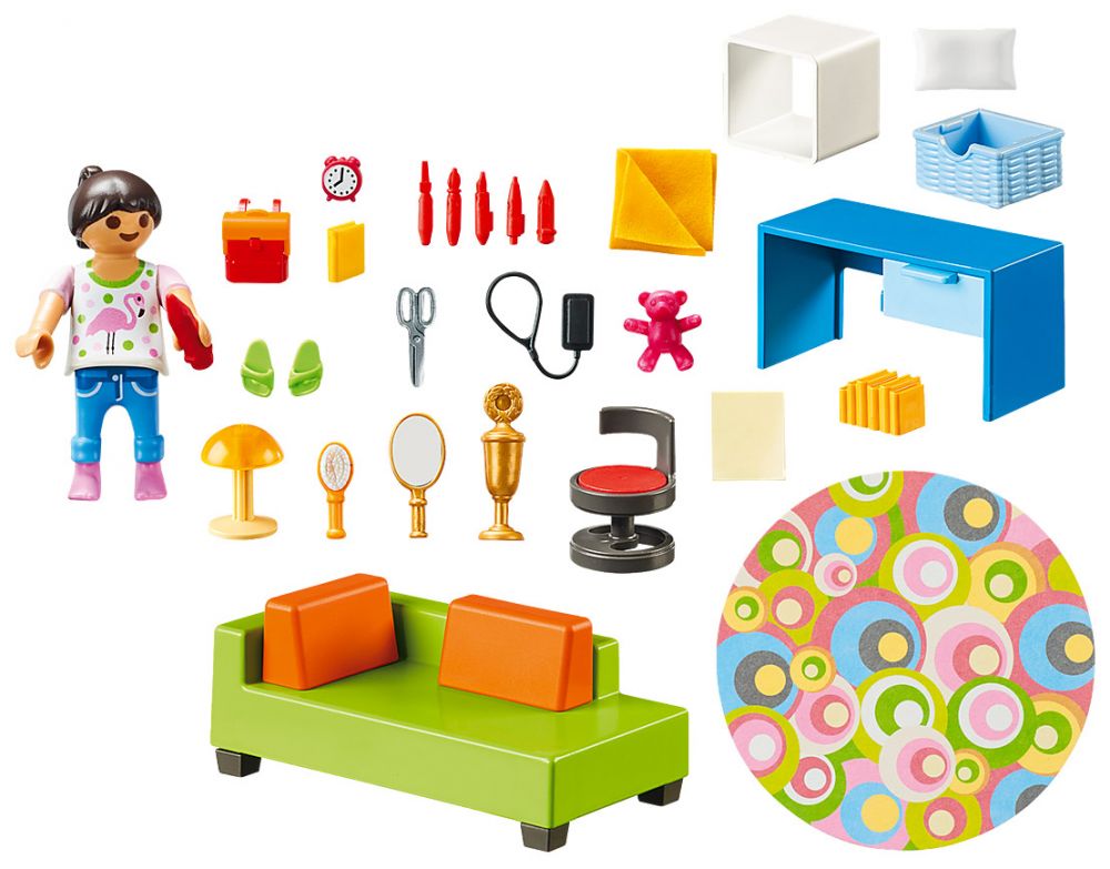 PLAYMOBIL 70209 - Dollhouse - Chambre d'enfant avec canapé-lit pas cher 