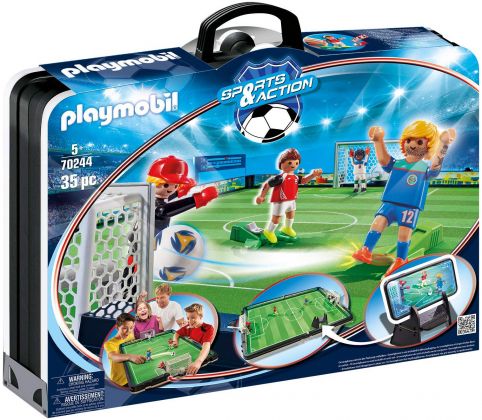 PLAYMOBIL Sports & Action 70244 Grand terrain de football transportable