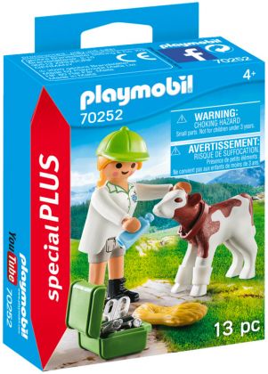 PLAYMOBIL Special Plus 70252 Vétérinaire et veau