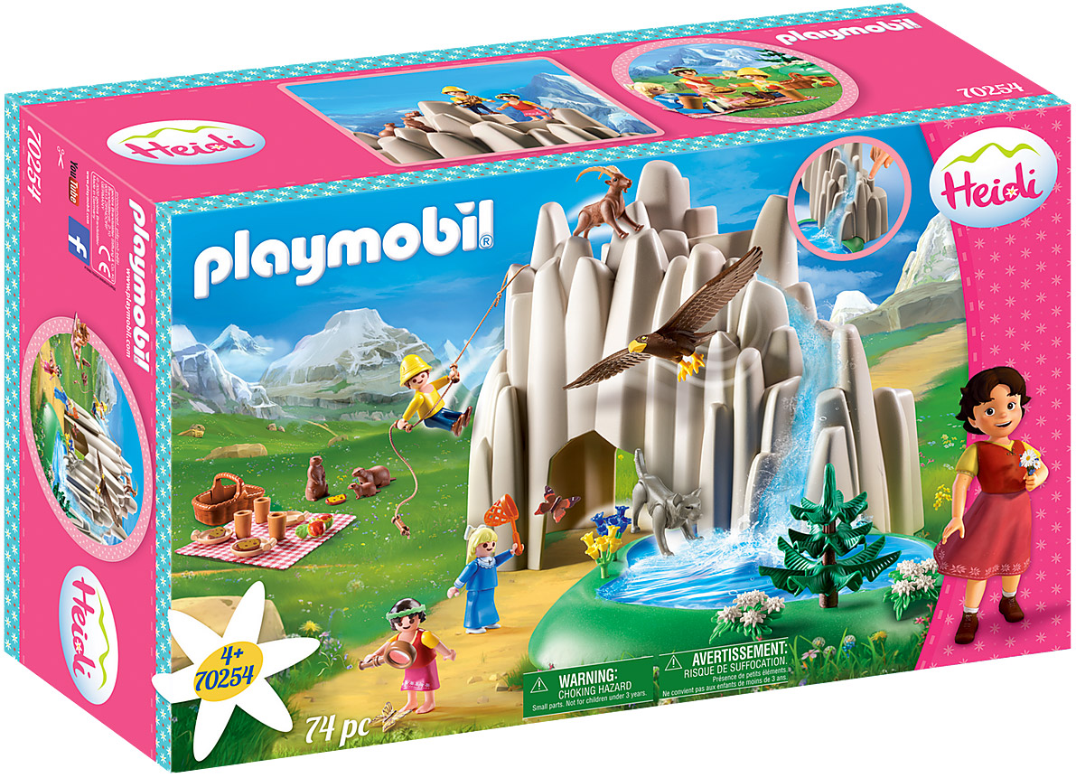 Playmobil 70253 - Heidi avec Grand-Père et Chalet : : Jeux et  Jouets