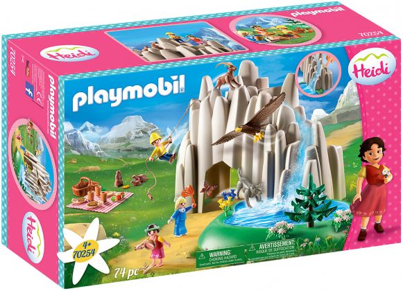 PLAYMOBIL Heidi 70254 Heidi, Peter et Clara au lac de cristal