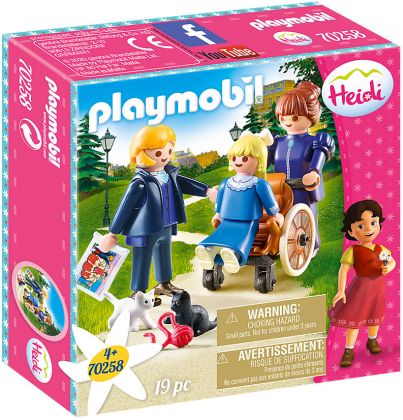 PLAYMOBIL Heidi 70258 Clara avec son père et Mlle Rottenmeier