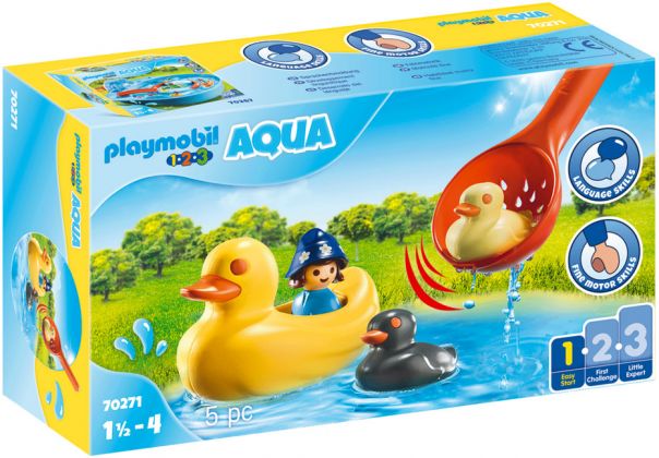 PLAYMOBIL 123 70271 Aqua : Famille de canards et enfant