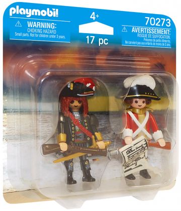 PLAYMOBIL Pirates 70273 Capitaine pirate et soldat