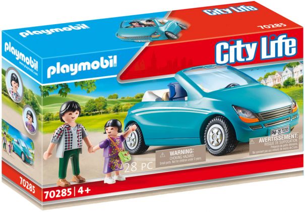 PLAYMOBIL City Life 70285 Papa avec enfant et voiture cabriolet