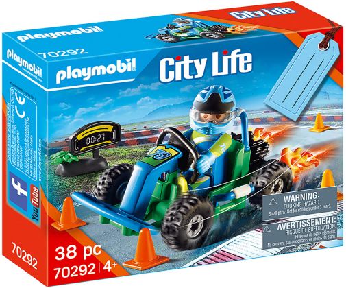 PLAYMOBIL City Life 70292 Set cadeau Pilote de kart