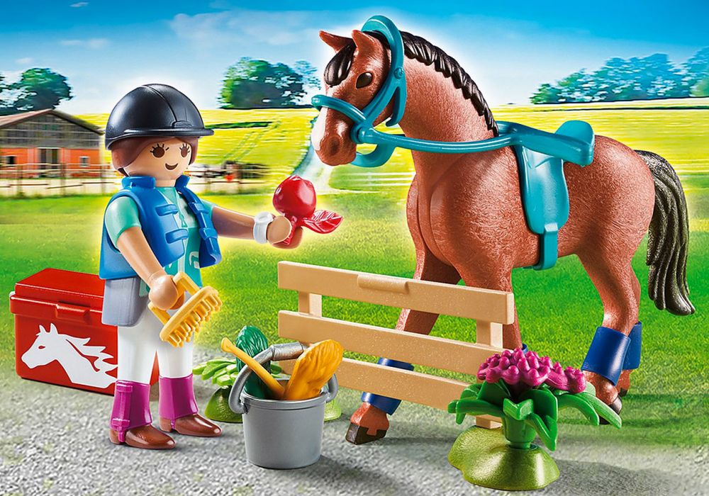 Playmobil 70602 Cavalière Et Cheval Country - Le Club D'équitation - Set Special Plus Petit Prix - Jouet Figurine Enfant