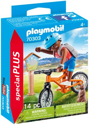 PLAYMOBIL Special Plus 70303 Cycliste avec marmotte