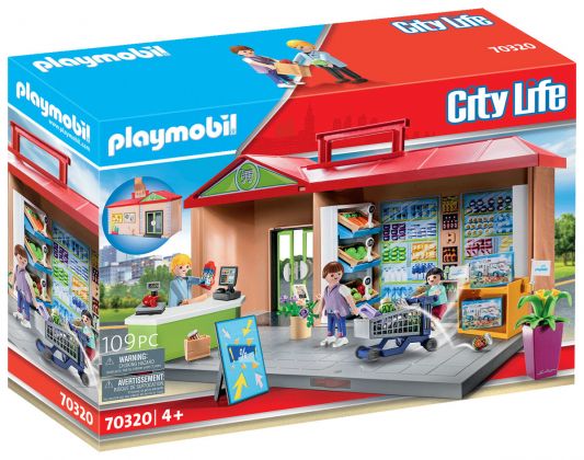 PLAYMOBIL City Life 70320 Épicerie transportable