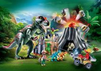 PLAYMOBIL Dinos 70327 pas cher - ??le volcan avec tyrannosaure