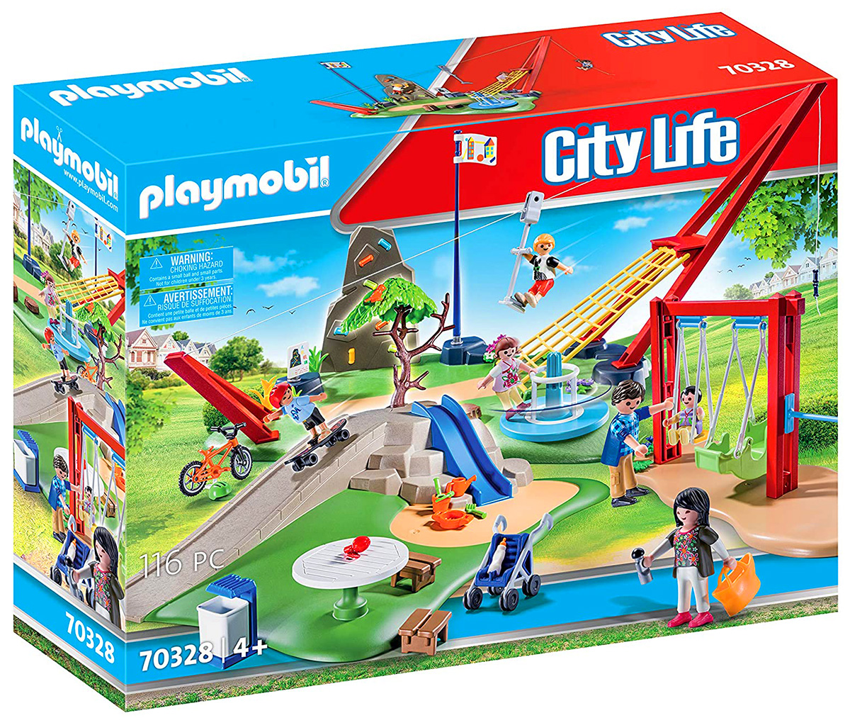 Playmobil City Life 70328 pas cher, Parc de jeux