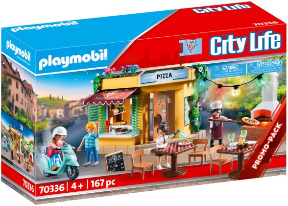 PLAYMOBIL City Life 70336 Pizzeria avec terrasse