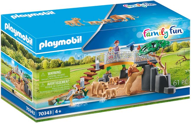 PLAYMOBIL Family Fun 70343 Famille de lions avec végétation