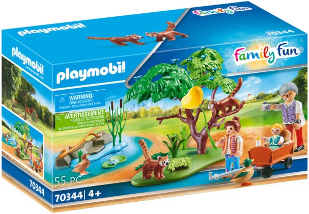 PLAYMOBIL Family Fun 70344 Panda roux avec enfants