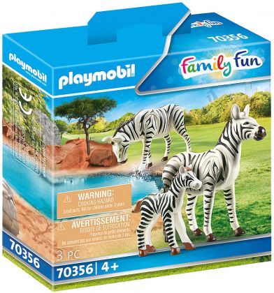 PLAYMOBIL Family Fun 70356 Couple de zèbres avec bébé