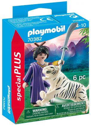 PLAYMOBIL Special Plus 70382 Combattante ninja et tigre