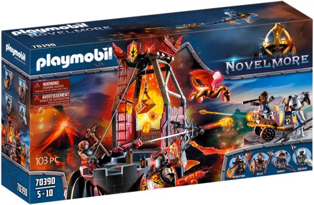 PLAYMOBIL Novelmore 70390 Mine de lave des Burnham Raiders