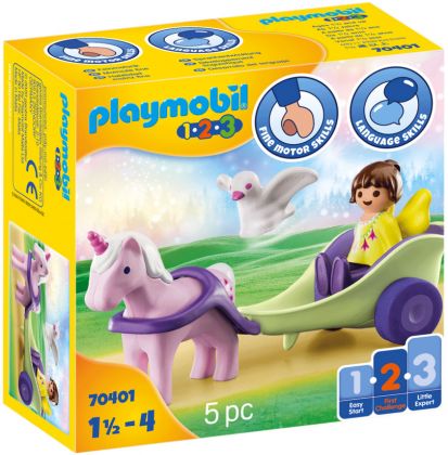 PLAYMOBIL 123 70401 Calèche avec licorne et fée