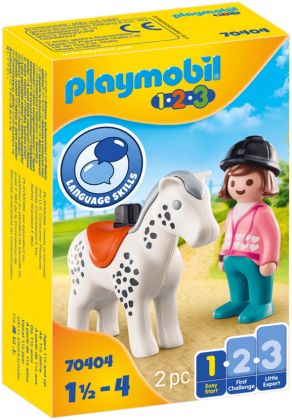 PLAYMOBIL 123 70404 Cavalière avec cheval