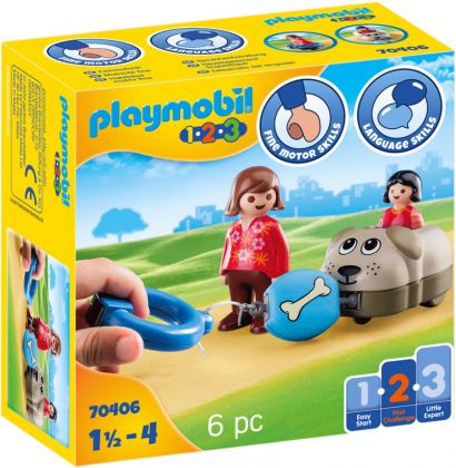 PLAYMOBIL 123 70406 Wagon chien