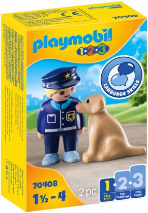 PLAYMOBIL 123 70408 Policier avec chien