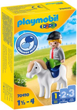 PLAYMOBIL 123 70410 Garçon avec poney