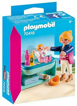 PLAYMOBIL Special Plus 70418 Maman avec bébé et table à langer