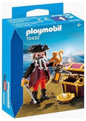 PLAYMOBIL Special Plus 70432 Pirate barbe Grise avec coffre au trésor