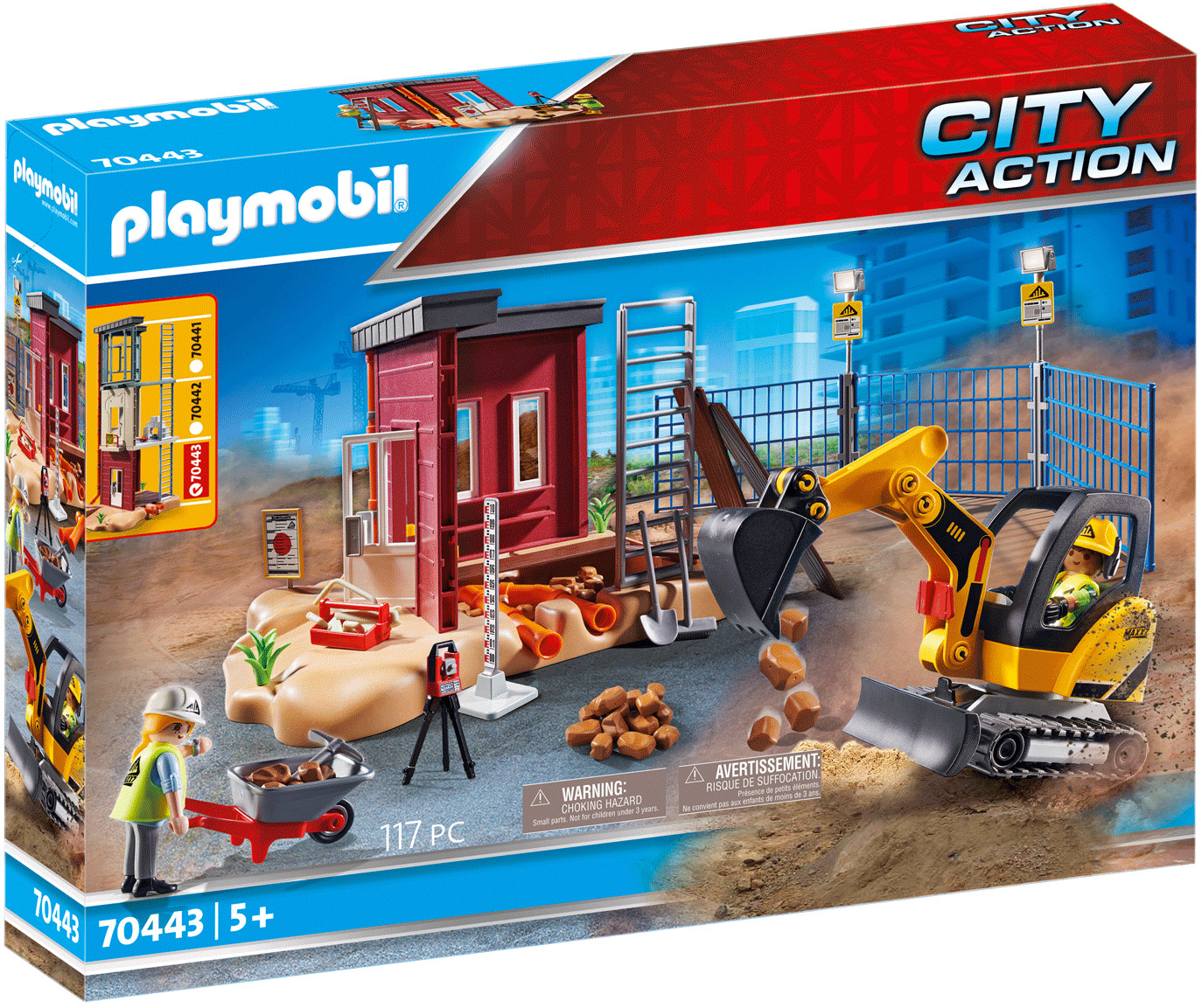 Playmobil City Action 70443 pas cher, Minipelleteuse et chantier