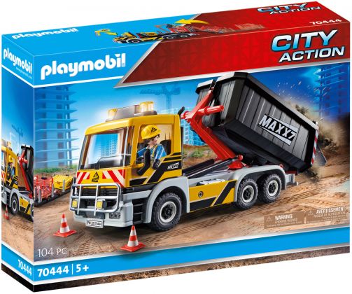 PLAYMOBIL City Action 70444 Camion avec benne et plateforme interchangeables