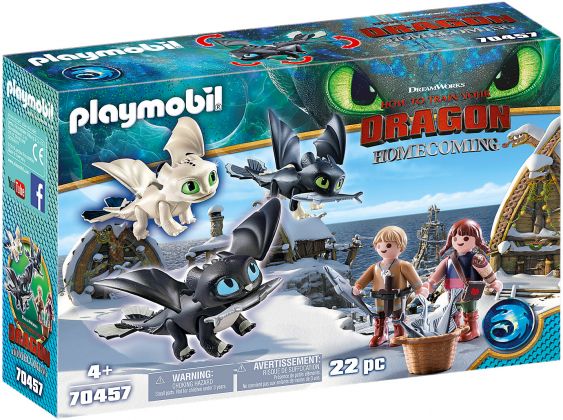 PLAYMOBIL Dragons (DreamWorks) 70457 Bébés dragons avec enfants