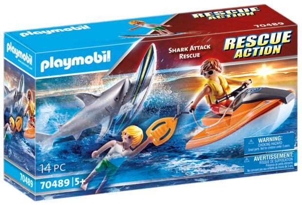 PLAYMOBIL City Action 70489 Sauvetage d'attaque de requin