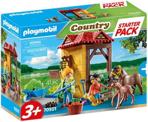 PLAYMOBIL Country 70501 Starter Pack Box et poneys