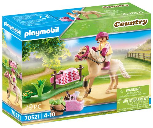 PLAYMOBIL Country 70521 Cavalière avec poney beige